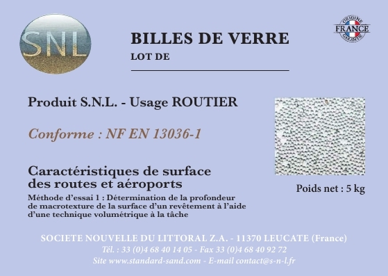 Billes de verre NF EN 13036-1 – Image 4
