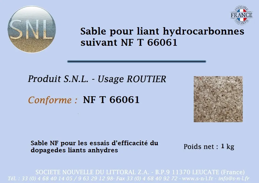 Sable NF 66-061 pour liant hydrocarbone NF T – Image 2